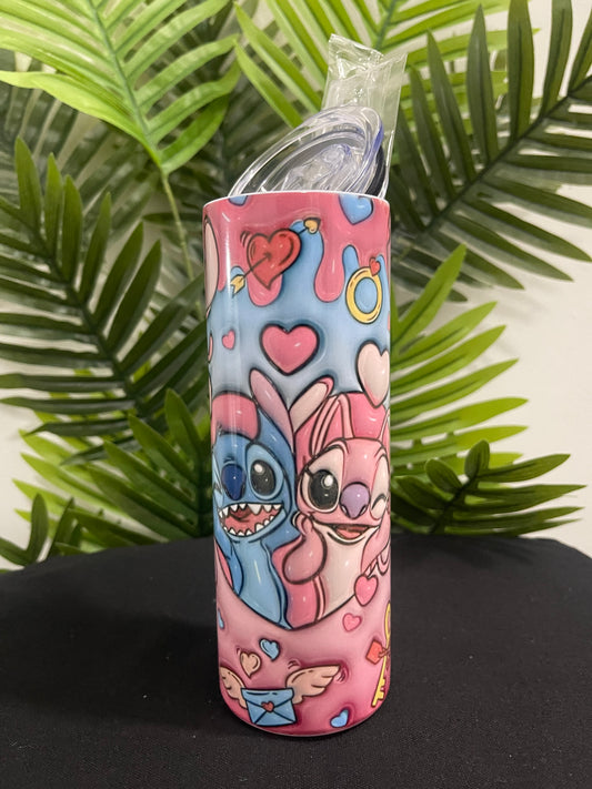 Stitch 🩷🩵Stainless steel tumbler/20z✨
